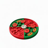 Assiette de recherche de friandises pour animaux de compagnie de Noël, jouet d'enrichissement interactif, cadeau de vacances facile à nettoyer pour animaux d'intérieur