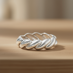 Bracciale ad anello in argento placcato oro, stile classico, unisex, gioielli per tutti i giorni, anelli raffinati BG5445 - Product Image 2