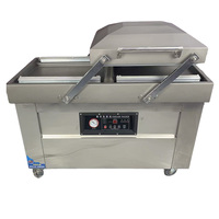 Machine d'emballage sous vide à double chambre en acier inoxydable 500PD, facile à nettoyer, scelleuse alimentaire commerciale, pour usine et magasin