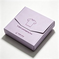 Caja de Embalaje Personalizada para Camisetas, Caja de Cartón Kraft para Ropa, Caja de Envío con Estampado en Caliente, Sobre de Papel Kraft para Regalo
