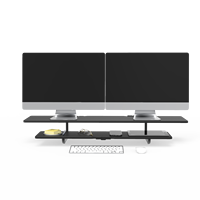 Organiseur de bureau à 2 niveaux, support de moniteur, pour ordinateur portable, support avec hub usb, polyvalent