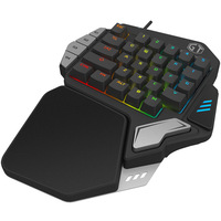 Delux T9X Internet BOX One-handed Keyboard Mobile Gaming Player Battle Grounds Keyboard for Mini Keyboard