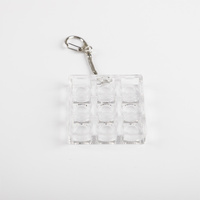 Vente en gros Anti-stress Transparent Noir PC 9 Touches Keycap Porte-clés Mécanique Keycap Porte-clés Fidget Toys