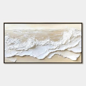 Pintura al Óleo Personalizada, Arte de Pared Texturizado Minimalista de Playa, Pintura Abstracta en Lienzo, Decoración de Pared Hecha a Mano para Sala de Estar o Pasillo - Product Image 6