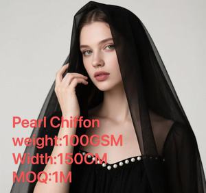 Trong Kho Nhà Máy Bán buôn giá thấp moq ngọc trai voan vải polyester <span class=keywords><strong>georgette</strong></span> vải cho phụ nữ quần áo đồ ngủ abaya vải - Product Image 5