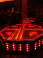 DJ éclairage coloré led pôle danse plate-forme de scène pour boîte de nuit pub spectacle