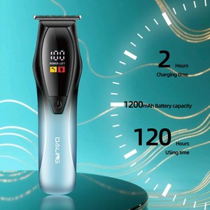 Tondeuses à <span class=keywords><strong>cheveux</strong></span> électriques DALING DL-1918 <span class=keywords><strong>Ciseaux</strong></span> à tête d'huile dégradée à charge USB avec tondeuse électrique à affichage numérique - Product Image 4