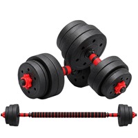 Ensemble d'haltères en ciment réglables, kettlebell convertible, barre d'haltères, équipement de fitness pour la maison