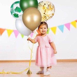Sauvage Une <span class=keywords><strong>Jungle</strong></span> Thème Fête Latex Ballon <span class=keywords><strong>Anniversaire</strong></span> Ballon Chaîne Platine Vert Feuille Impression Ballon Fête Décoration Fournitures - Product Image 4