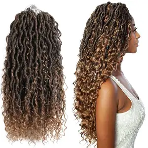 Fechadura de extensão de cabelo para mulheres negras, venda no atacado ombre paixão torção tranças acessório rio goddess faux crochê extensão de cabelo para mulheres negras