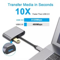 Adaptador de puerto de carga USB C a VGA tipo C a 4K, cable extensor de tipo C a 4K, a 2024 P, VGA, USB 1080, USB C PD, 3,0
