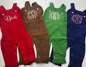 Barboteuse rouge personnalisée en velours côtelé pour bébé garçon, vêtements longs en coton uni pour <span class=keywords><strong>petite</strong></span> fille, combinaison avec nœud latéral pour bébé, 2025 - Product Image 5