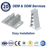 Supports de montage de panneaux solaires en aluminium haute résistance, installation facile, inclinables pour toit plat en tôle