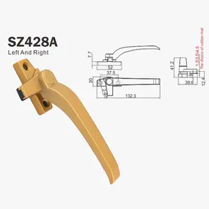 Guangdong Factory Offer Cheap Aluminum Casement Window Handles Single Lock