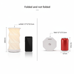 Lampe en papier <span class=keywords><strong>pliable</strong></span>, cadeau créatif écologique, lampe de bureau sans fil LED, haut-parleur pour téléphone portable, salon, table de chevet - Product Image 5
