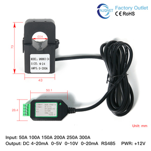 Cảm biến dòng điện lõi tách QNDBK3-10 AC 5A 10A 20A 50A 100A RS485 4-20mA DC Kẹp CT Biến dòng điện chuyển đổi tín hiệu Modbus - Product Image 4