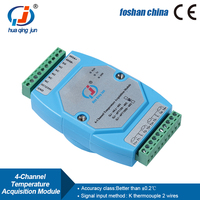 Module d'acquisition de température 4 canaux Huaqingjun PT100, protocole MODBUS RTU, résistance thermique pour sonde de température PT100