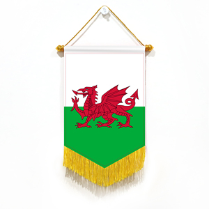 Wholesale Mini Pennant Car <b>Flags</b> 20x30cm Wales Wall Decor Small Ornaments Hanging Digital Printing Satin Material - Product Image 1