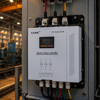 Régulateur de puissance SCR triphasé 400A 500A 600A avec interface de contrôle numérique, programmation PLC, RS485 pour système de four industriel