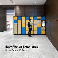 Casier à colis intelligent sans écran tactile, armoire de livraison de colis en libre-service avec code QR pour appartements communautaires intérieurs et extérieurs