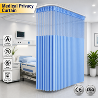 Rideau médical Aodu, écran d'intimité pour hôpital, ignifuge, plissé, en maille, avec rail de plafond, lavable, vente en gros, direct usine