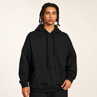 Sweat à capuche épais 440 GSM, couleur unie, coupe ample, style streetwear basique, pour homme, fourniture marque privée