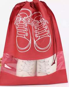 Nonwoven Storage Bag Dustproof Shoe <b>Pouch</b> Travel <b>Drawstring</b> Shoe Cover Clear Shoes Organizer - Product Image 6