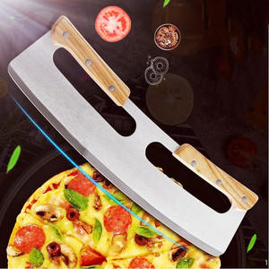 Double-handled pizza cutter, pizza shaker, <b>large</b> pizza cutter, commercial pizza cutter, nougat knife, baking tools - Product Image 1