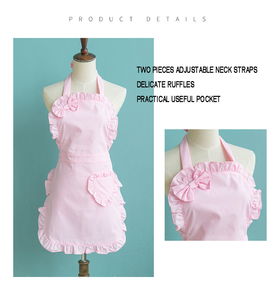 Fantasia bella cotone rosa ragazze grembiuli per le donne con tasca - Product Image 3