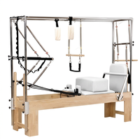 Máquina de Pilates Cadillac de Madera MJD W25 3 en 1 de Roble para Entrenamiento en Estudio