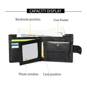 Wholesale Price Custom Made <b>Best</b> Sale Genuine Cowhide Leather Wallets Casual Leather Wallets - Product Image 3