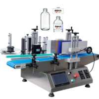 Étiqueteuse automatique de bouteilles rondes de bureau étiqueteuse de bouteilles de vin compte-gouttes d'huile de parfum en plastique PET rond