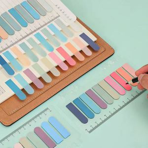 สติกเกอร์ใส่หนังสือแบบเขียนได้ H&Q Morandi Color PET Index Paste ฉลากหนังสือแบบกำหนดเองสำหรับนักเรียน ฉีกออกได้ แผ่นโน้ตแบบมีกาวในตัว แท็บใสสำหรับจดบันทึกในโรงเรียน - Product Image 5