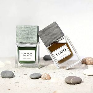 Wholesale Custom Square Crimp Design Perfume Glass <b>Bottle</b> 30ml 50ml 100ml <b>Empty</b> Perfume <b>Spray</b> <b>Bottle</b> with Ceramic Cap - Product Image 2