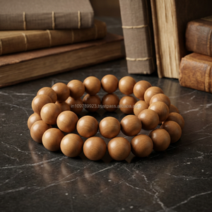 Sandalwood <b>Essential</b> <b>Oil</b> <b>Diffuser</b> Bracelet Adjustable Aromatic Handmade Ideal for Meditation Yoga - Product Image 2