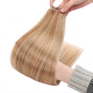 ผมต่อแบบจัสมิน 22 นิ้ว สีน้ำตาล แบบเย็บสองชั้น ยี่ห้อ European Genius Weft ผมแท้ 100% แบบ Remy - Product Image 1