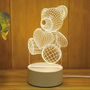 Acrylic 3D Nightlight Christmas Valentine's Day Party Gift Children Cartoon Atmosphere LED <b>Light</b> Custom LOGO - Product Image 2