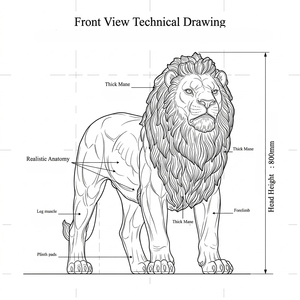 80cm Height Realistic Life Size Cast Bronze Walking Lion Statue Wall <strong>Street</strong> Sculpture or City Public Suvineor Sale - Product Image 4