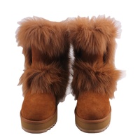 H & C 2022 nouveau personnaliser dames mode haute qualité fourrure hiver extérieur neige bottes imperméable femmes bottes