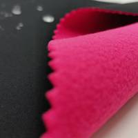 A prueba de viento cálido transpirable 4 vías estiramiento impermeable poliéster Softshell tela para traje de esquí chaqueta