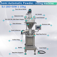 Máquina de llenado semiautomática de detergente en polvo de 5kg y 10kg para proveedores personalizados, con motor de grado alimenticio para bolsas/bolsas de fábrica.
