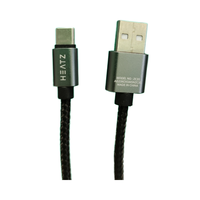 HEATZ 1 mètre USB Type-C 3A Câble de charge rapide Nylon 'Fit Android IOS Devices & Tablettes 1 M Longueur de câble disponible