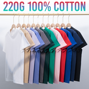 Camisetas Personalizadas de Verano para Hombre, 100% Algodón, Tallas Grandes, Color Sólido, Impresión DTG/DTF, Logotipo Serigrafiado, Ligeras e Informales - Product Image 4