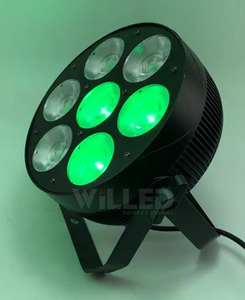 Đèn sân khấu Led PAR 7x40W Pixel DMX RGB DJ Disco Club Wedding party parcan LED Flat Par Light - Product Image 6