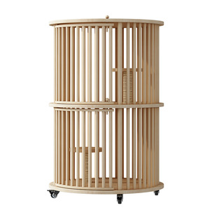 Nouveauté Cage pour chat en bois massif Villa ronde pour chat Cage pour chat à plusieurs niveaux Maison pour chat adulte <span class=keywords><strong>Lit</strong></span> pour chat extra large - Product Image 1