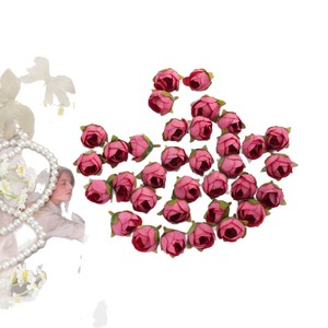 Bouquets de roses artificielles Monet Garden, fleurs en soie plastique, décoration de mariage, décoration de la maison, fournitures de bricolage, petites têtes de bourgeons multicolores - Product Image 5