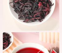 Teh Sharon Campuran Tiga Bunga Klasik Cotton Rose Hibiscus Rose, Aroma Bunga yang Kaya, Rasa Segar, Kemasan Segitiga Individu, Menjaga Kesegaran