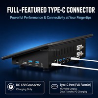 Fabrieksmodel F10 Intel N5095 10,1 inch touchscreen 8GB 128GB mini pc ventilatorloze industriële computer Windows 11 panel pc met RS232 Com