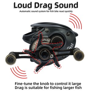 <span class=keywords><strong>Moulinet</strong></span> de pêche baitcasting à bobine peu profonde et lisse 7.0:1, léger, avec système de <span class=keywords><strong>finesse</strong></span> pour leurres - Product Image 4
