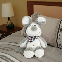 Rat en peluche personnalisé de haute qualité en tissu brodé mignon avec doublure en maille de coton PP cadeau d'anniversaire parfait pour les enfants